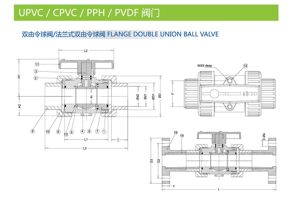 PVC球閥結(jié)構圖